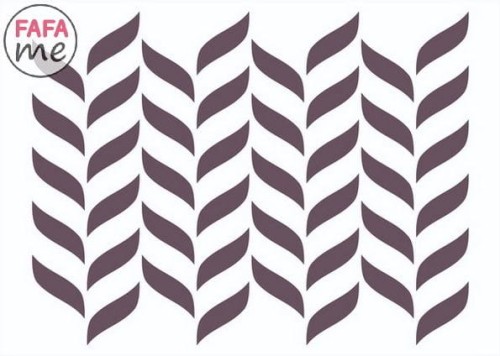 Szablon malarski SM 193 listki 15x21 cm