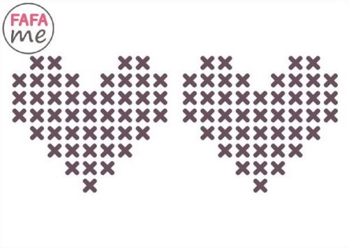 Szablon malarski SM 177 serca 15x21 cm