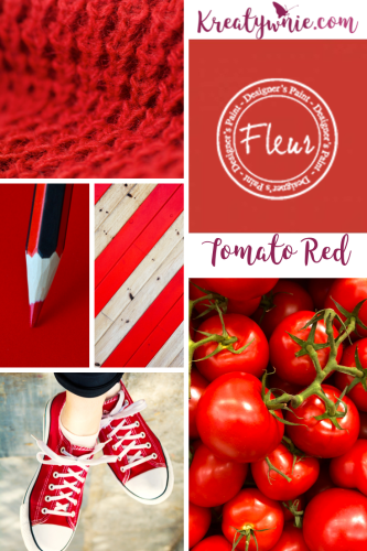 Tomato Red Intensywny czerwony Farba mineralna - kredowa Fleur w sprayu  300 ml