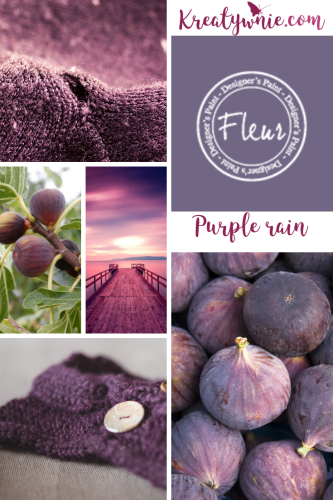 Farba kredowa mineralna ciemny fiolet Fleur 130 ml - Purple Rain F72