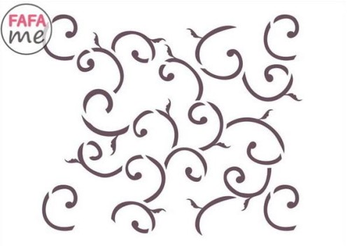 Szablon malarski SM 142 ornamenty 15x21 cm