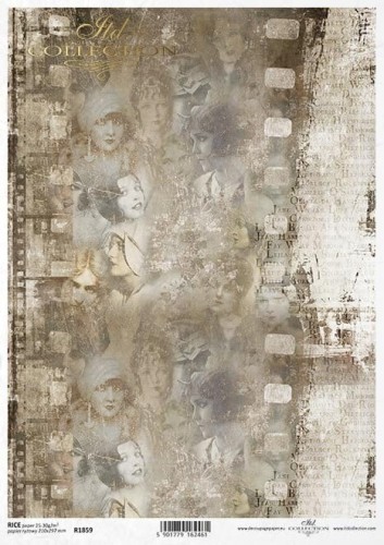 Papier ryżowy A4 ITD R1859 do decoupage kino