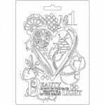 Foremka plastikowa A5 do odlewów i tekstury Stamperia - serce K3PTA506