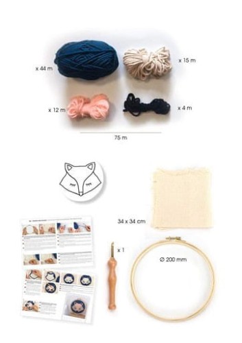 Zestaw Punch Needle Lisek D: 20 cm