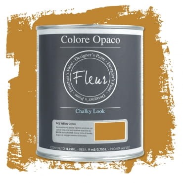 Farba kredowa mineralna żółta ochra Fleur 0,75 l - Yellow Ochre