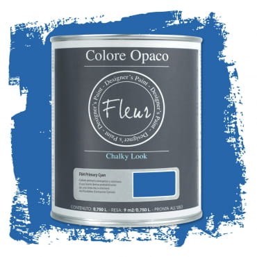 Farba kredowa mineralna niebieski cyjan Fleur 0,75 l - Primary Cyan