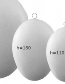 Jajko plastikowe płaskie do ozdabiania 16 cm 