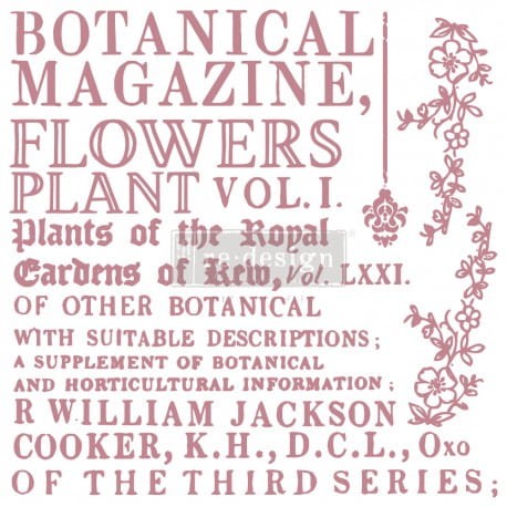 Prima stempel akrylowy maxi  31x31cm Botanical encyclopedia