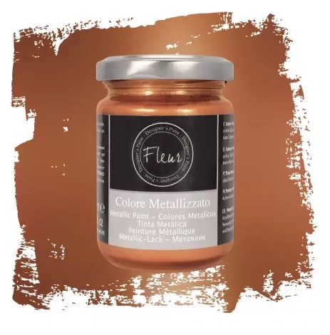 Metaliczna farba mineralna miedź Fleur 130 ml - F94 Copper Club