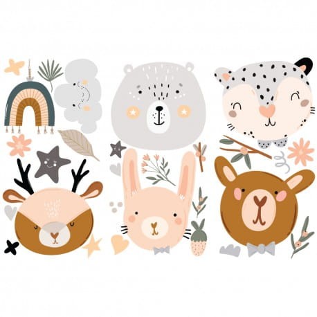 Prima decor transfer mały do mebli 3 części po 15x32,5cm Boho critter Dziecięcy