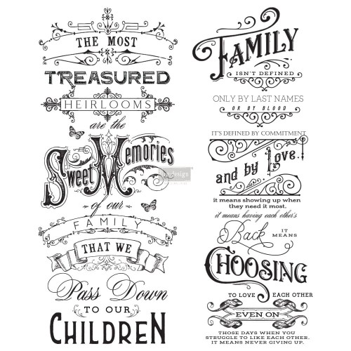 Prima decor transfer do mebli duży rolka 55,8x68,5 cm Family heirlooms 