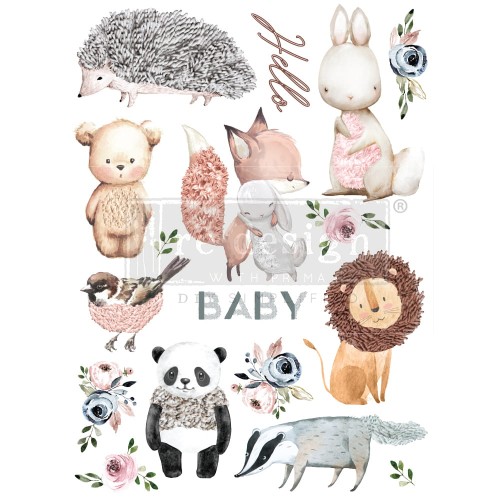 Prima decor transfer do mebli duży rolka 55,8x76,20 cm Hello baby 