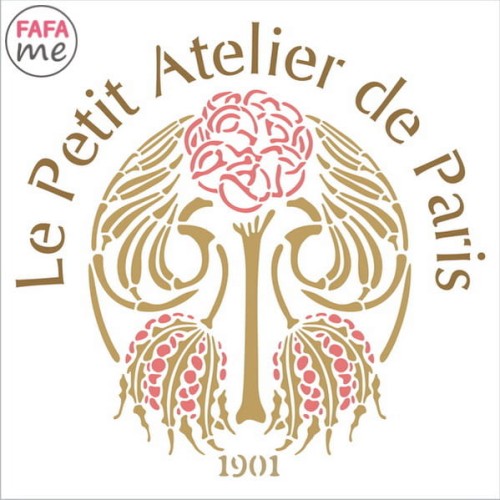 Szablon malarski do mebli SHS 025  Atelier Secesja 30x30 cm 