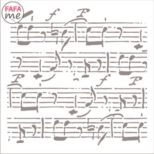 Szablon malarski do mebli SCS 014 nuty 30x30 cm