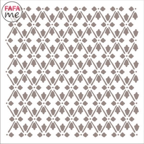 Szablon malarski do mebli SCS 021 fantazyjne romby 30x30 cm 