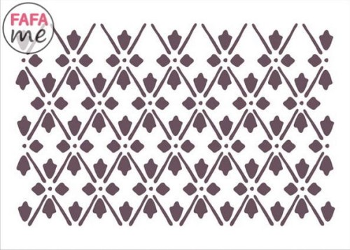 Szablon malarski SM 143 romby fantazyjne 15x21 cm 