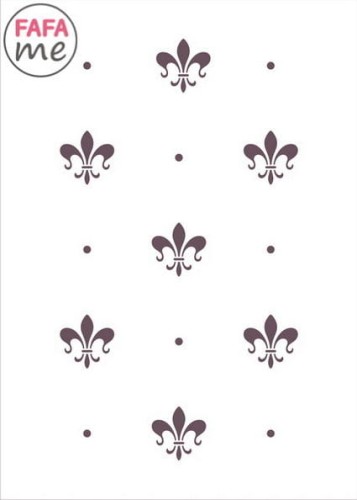 Szablon malarski SM 144 królewska lilia fleur de lis 15x21 cm