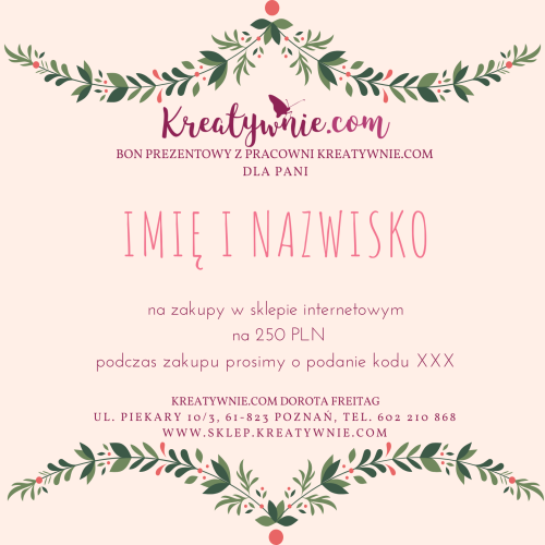 Bon prezentowy 250 PLN cyfrowy