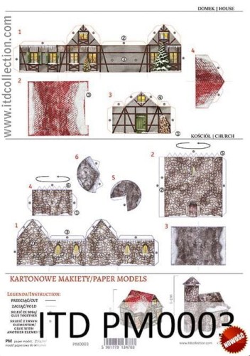  Makieta kartonowa z domkami do sklejania - PM-003