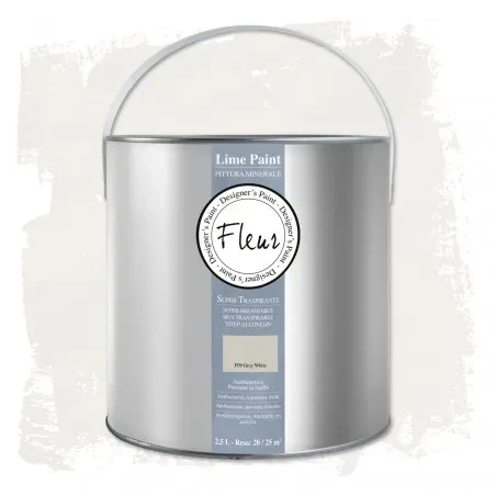 Fleur Lime 2,5 l Grey White farba wapienna limewash
