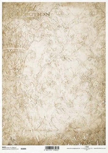 Papier ryżowy A4 ITD R2088 do decoupage ornamenty