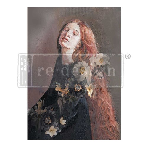 Wielkoformatowy papier ryżowy do mebli Prima - A1 do decoupage kobieta