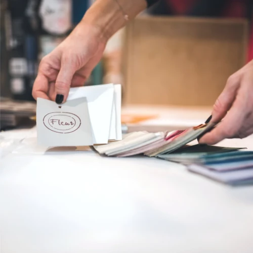 Wzornik farb mineralnych fleur 10x10 cm płótno