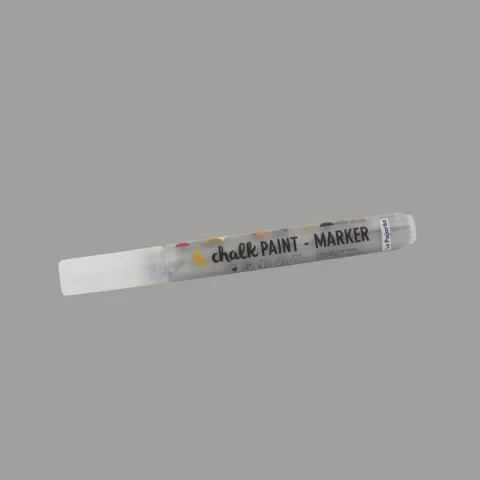 Marker z farbą kredową Srebrny - La Pajarita   