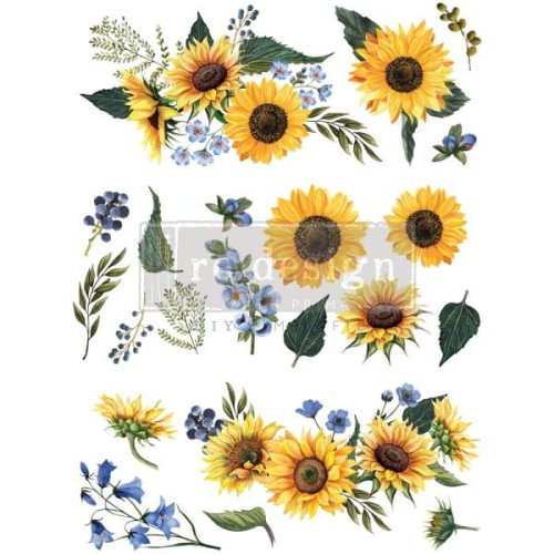 Prima decor transfer do mebli duży rolka 60,9x88,9 cm Sunflower fields Słoneczniki