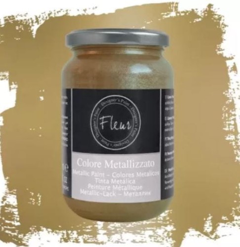 Metaliczna farba mineralna złota Fleur 330 ml - Lingotto - F92