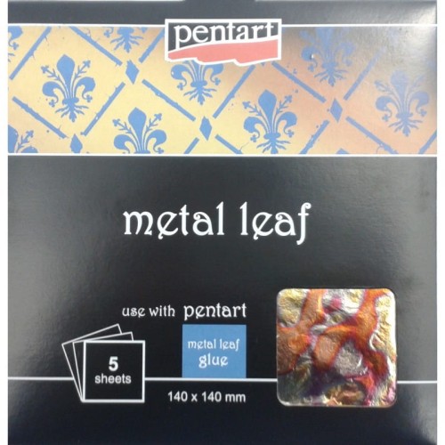 Szlagmetal do złoceń w arkuszach - melanż 2 14x14 cm 5 arkuszy Pentart