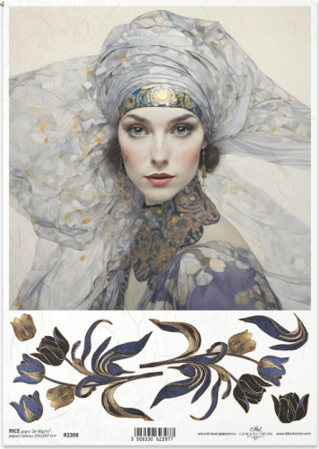 Papier ryżowy A4 ITD R2398 do decoupage kobieta