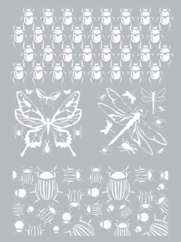 Szablon malarski sitodruk Owady ważka 15,3x11,4 cm