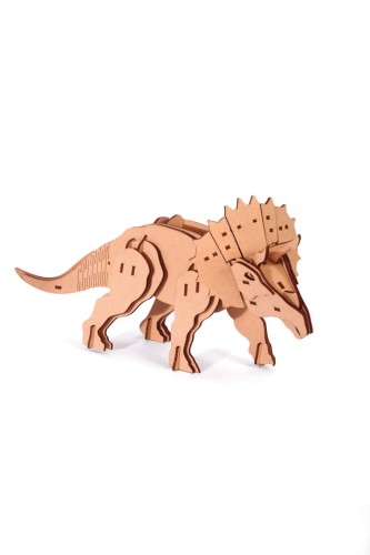 Model do składania Puzzle 3D drewniane Triceratops