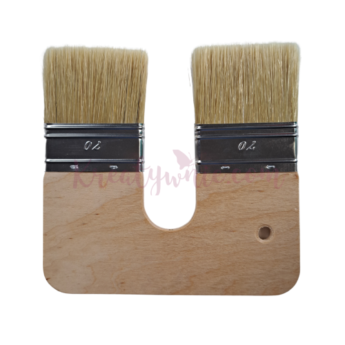 Pędzel do techniki Lime Wash limewash podwójny rozmiar 2x70mm