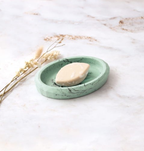 Forma silikonowa do gipsu polimerowego Jesmonite Mydelniczka 15x10,5x2,6 cm