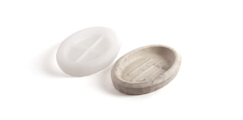 Forma silikonowa do gipsu polimerowego Jesmonite Mydelniczka 15x10,5x2,6 cm