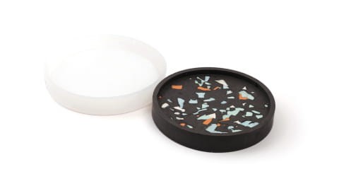 Forma silikonowa do gipsu polimerowego Jesmonite Okrągła Podstawka 10 cm