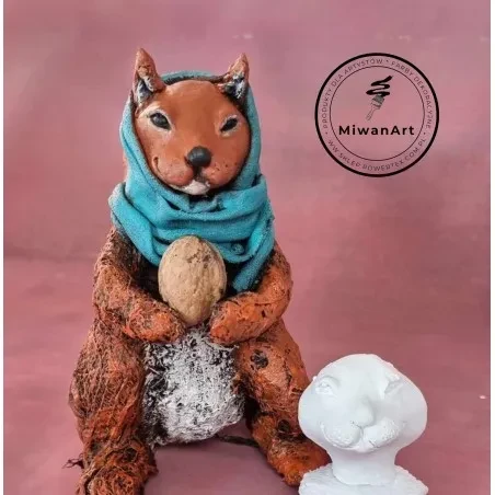 Głowa gipsowa do Powertex - wiewiórka lub królik zając