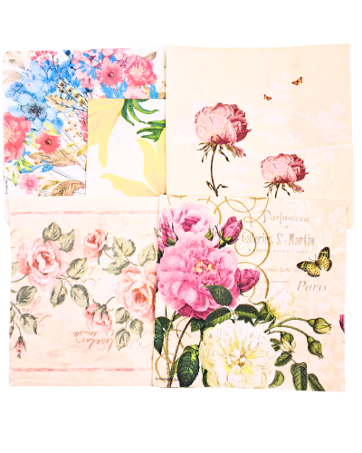 Zestaw serwetek do decoupage kwiaty rośliny