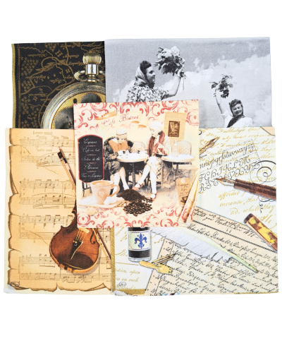 Zestaw serwetek do decoupage retro