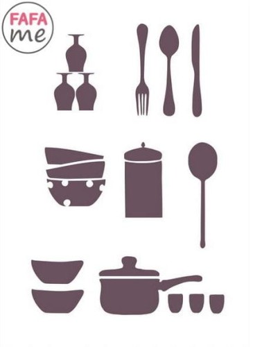 Szablon malarski SM 050 kuchnia 15x21 cm