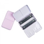 Kasetka metalowa profesjonalna do akwareli na 12 półkostek typu "pocket box" różowa