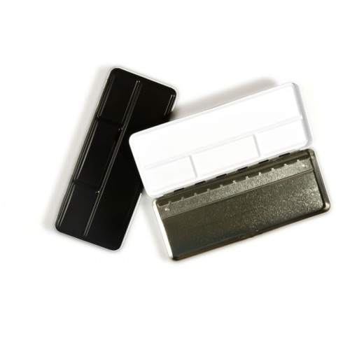 Tradycyjna kaseta metalowa do akwareli na 12 półkostek