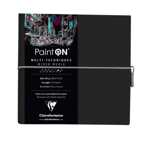 Szkicownik PaintOn 19x19 cm 250 g Czarny