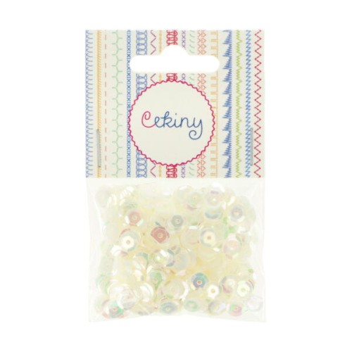 Cekiny transparentne opalizujące 6 mm 9 g   