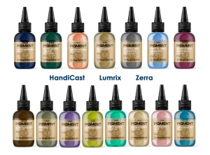 Nowa paleta uzupełniająca Barwniki pigment płynny do gipsów HandiCast Lumrix Zerra i SnowCast 