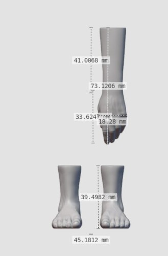 Rączki do aniołów Powertex średnie 4 cm MĘSKIE