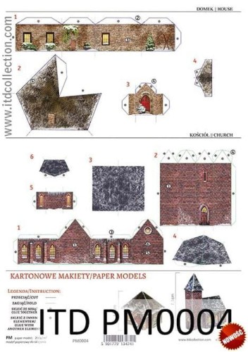 Makieta kartonowa z domkami do sklejania PM-004