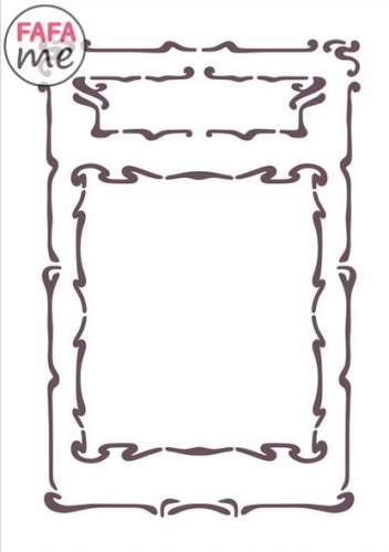 Szablon malarski SM 094 ramka15x21 cm